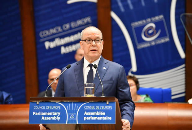 European Union: Prince Albert of Monaco visits the Council of Europe in Strasbourg