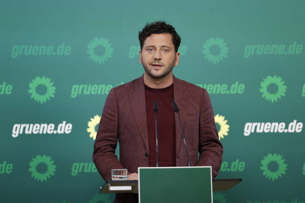 Berlin, Bündnis 90 Die Grünen Pressekonferenz mit Felix Banaszak