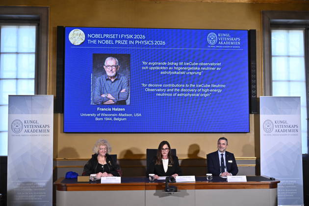 Stockholm, Bekanntgabe der Preisträger für den Physik-Nobelpreis