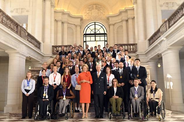 Royals, Belgium: King Philippe and Queen Mathilde welcome Belgian athletes in Brussels