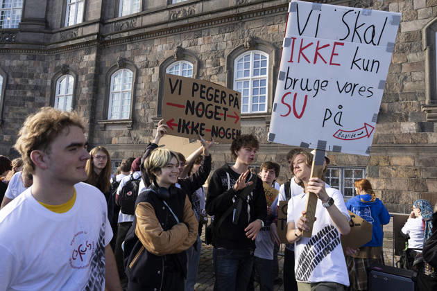 Dänemark, Protest bei Eröffnung des Parlaments in Kopenhagen