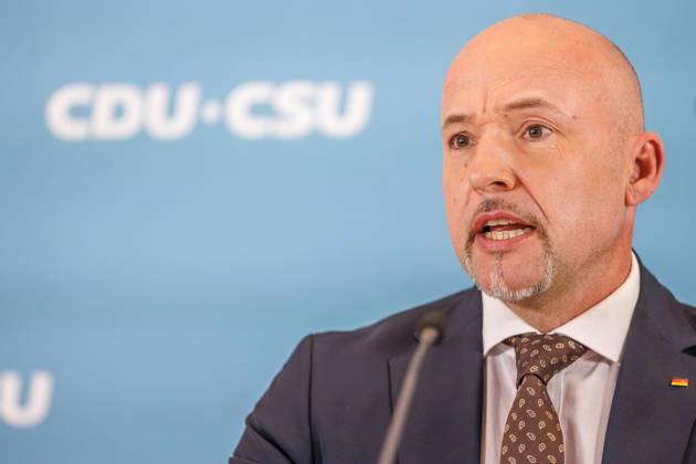 Berlin, CDU Pressestatement im Bundestag