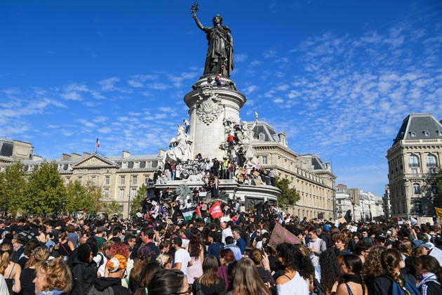 Frankreich, Demonstration von Schülern und Studierenden in Paris