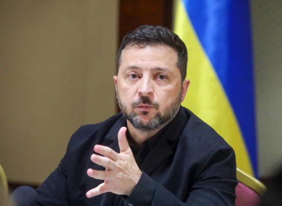 Volodymyr Zelenskyy has indicated he is open to new elections and is calling for a 60-day ceasefire to allow them to take place; archive footage