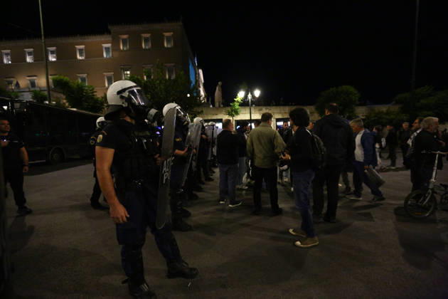 Griechenland, Anti-Kriegs-Protest gegen Besuch von US-Aussenminister Marco Rubio in Athen