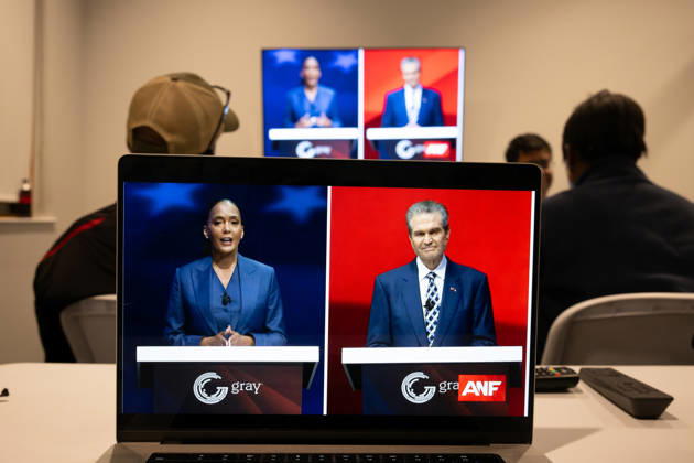 USA, Atlanta, TV-Duell: Demokratin Keisha Lance Bottoms gegen Republikaner Rick Jackson