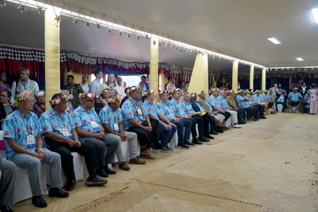 Funafuti, Tuvalu, Willkommenszeremonie zum Pre-COP31 Treffen