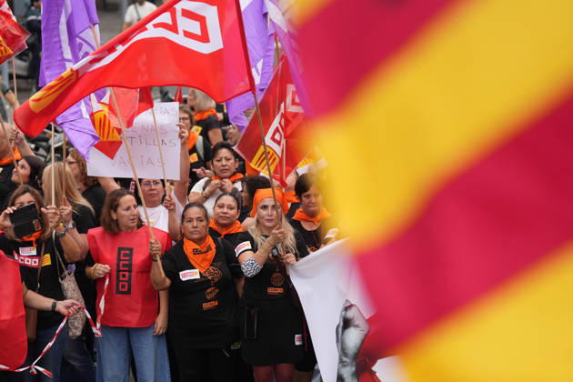 Spanien, UGT und CCOO rufen zu Streik im Sozialbereich auf, Demo in Barcelona