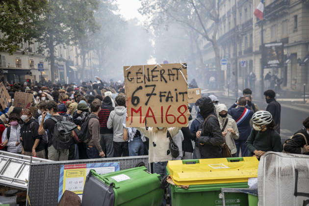 Frankreich, Demonstration von Schülern und Studierenden in Paris