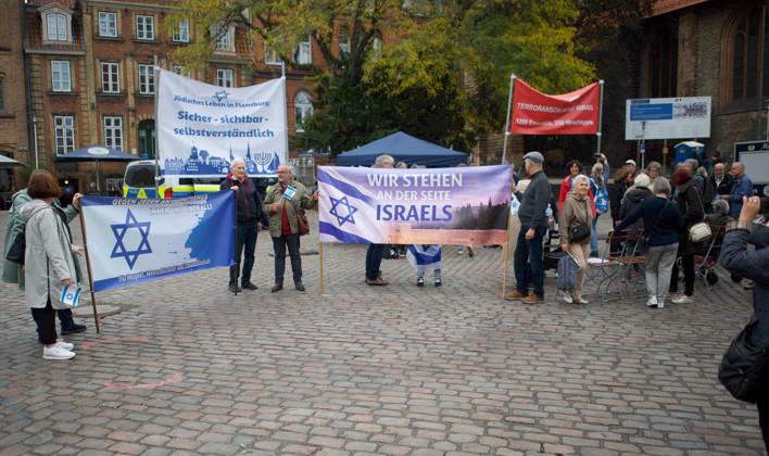 Flensburg, Gedenken am 3. Jahrestag des Terroranschlags der Hamas in Israel