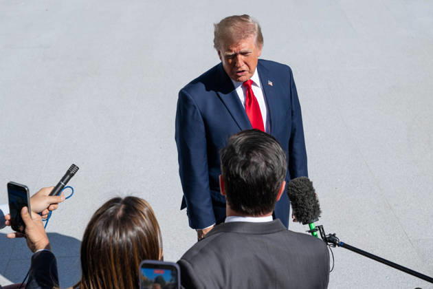 USA, Donald Trump Abflug nach San Antonio