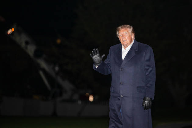 USA, Donald Trump Ankunft am Weißen Haus in Washington