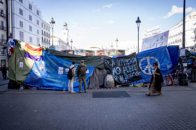 Spanien, Proteste für bezahlbaren Wohnraum in Madrid