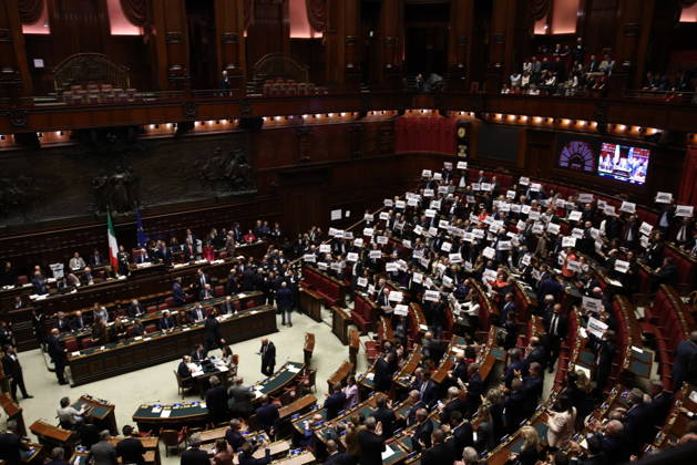 Italien, Sitzung des Parlaments in Rom