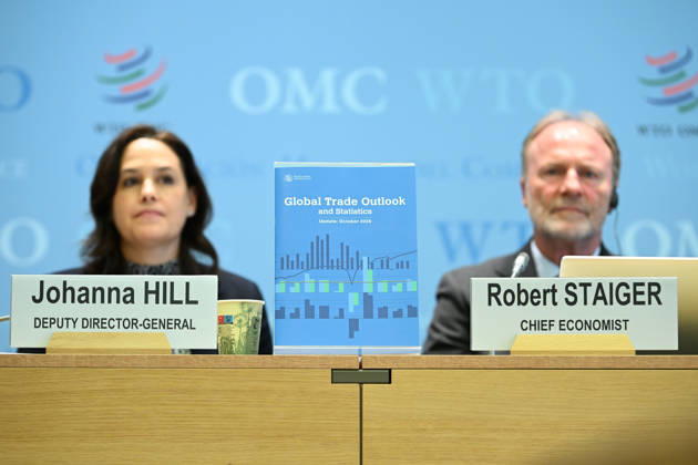 Schweiz, WTO stellt neuen Bericht Global Trade Outlook and Statistics in Genf vor