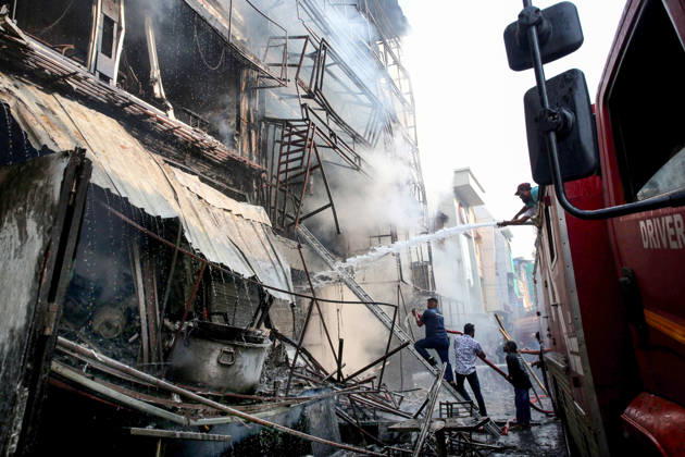 Indien, Feuer in New Market in Bhopal