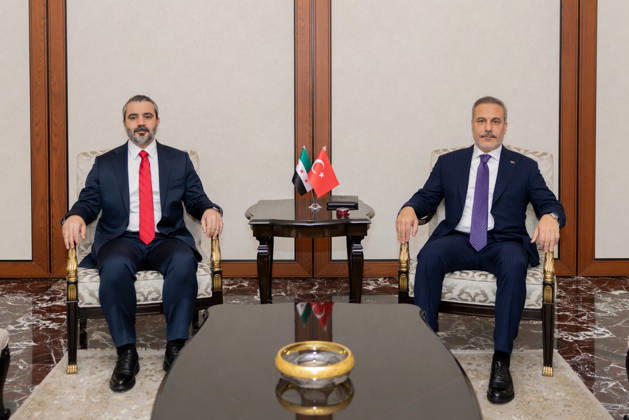 Türkei, Außenminister Hakan Fidan trifft Asaad Hassan al-Shibani in Ankara