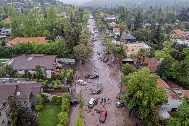 Chile, Erdrutsch in Santiago