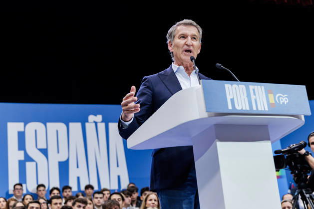 Spanien, Alberto Nunez Feijoo Wahlkampf in Madrid