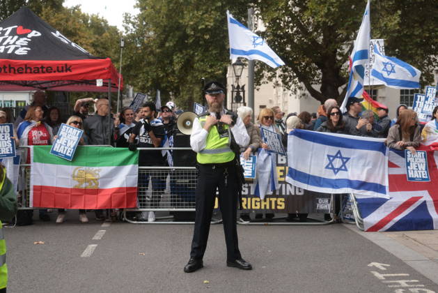 London: pro-Palestinian protests and counter-protests