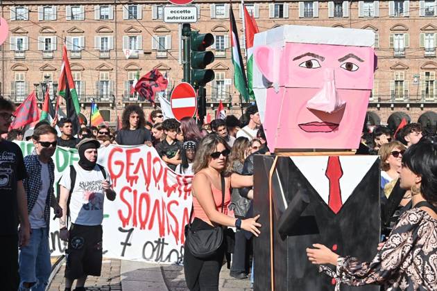 Italy, pro-Palestinian demonstration in Turin