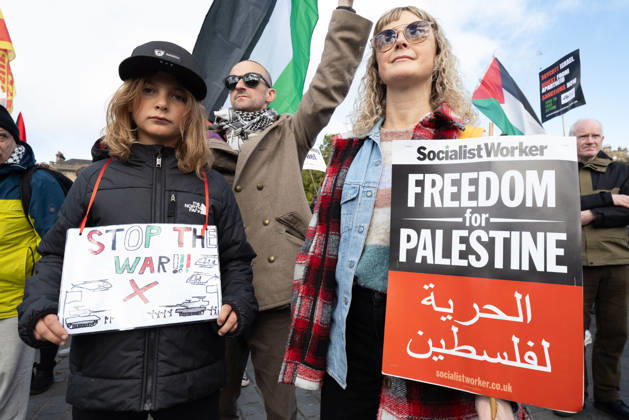 Scotland, pro-Palestinian demonstration in Edinburgh