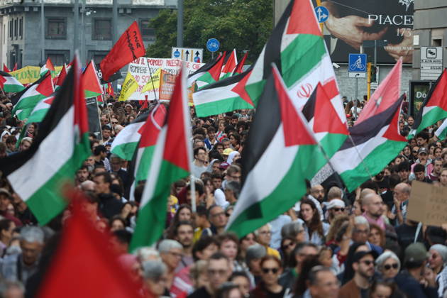 Italien, Pro-palästinensische Demonstration in Mailand
