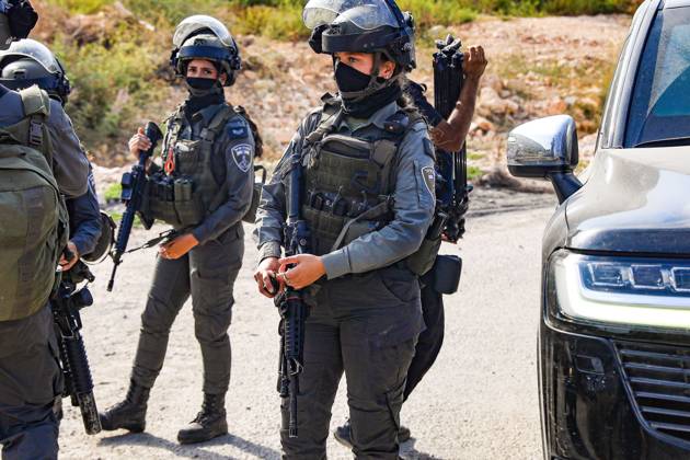 Middle East conflict, West Bank, Israeli Defence Forces prevent olive harvest near Ramallah