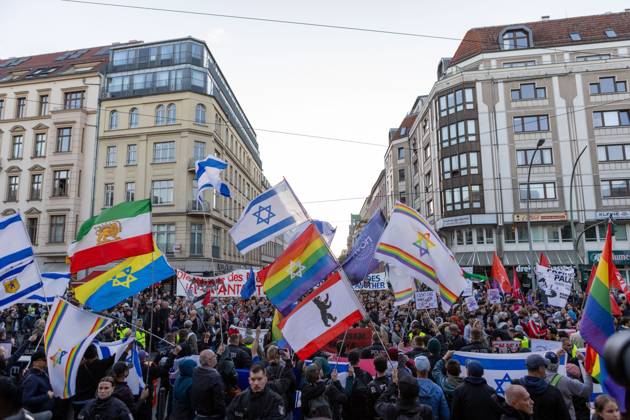 Berlin, pro-Palestinian demonstration organised by United4Palestine