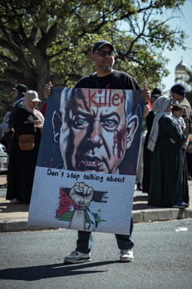 South Africa, pro-Palestinian demonstration in Cape Town