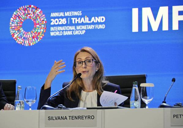 Thailand, IWF-Pressekonferenz zur Weltwirtschaft in Bangkok