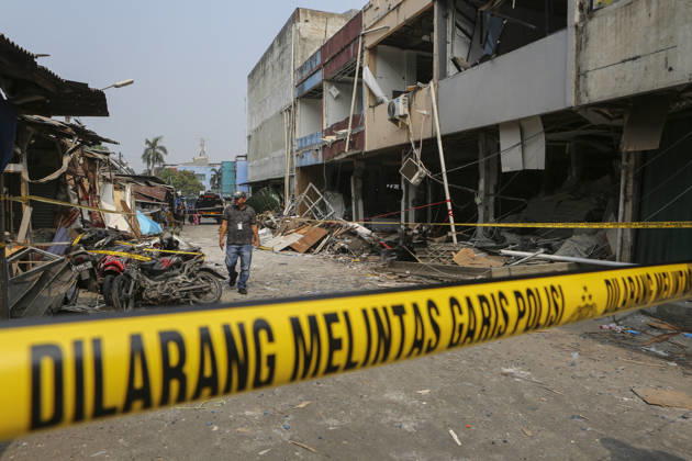 Indonesien, Explosion auf Markt in Banten