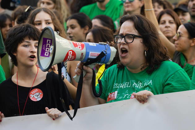 Spanien, Madrid, Lehrer-Streik an staatlichen Schulen, Demonstration für bessere Arbeitsbedingungen