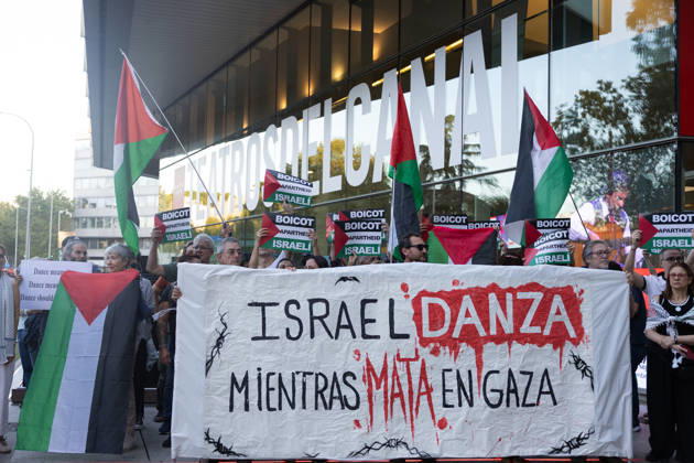 Spanien, Protest fordert Boykott der israelischen Tanzkompanie Batsheva in Madrid