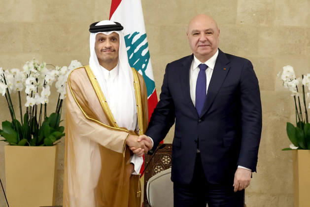 Lebanon: Joseph Aoun welcomes Mohammed bin Abdulrahman Al Thani to Beirut