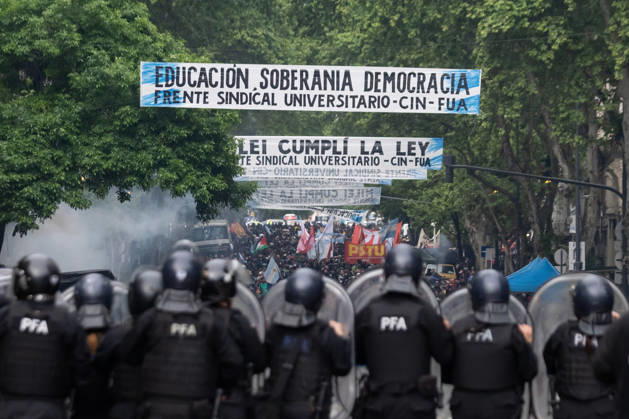 Argentina, student protest in Buenos Aires
