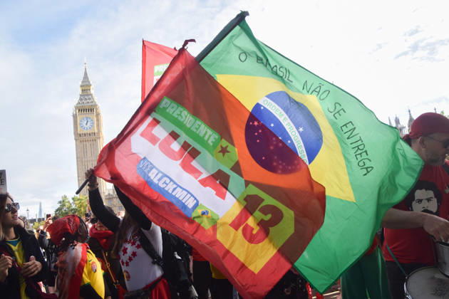 London, demonstration in support of Lula da Silva ahead of the Brazilian elections