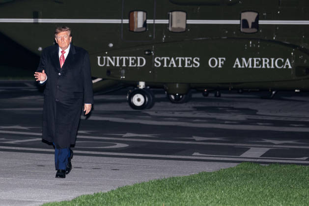 USA: Donald Trump arrives at the White House in Washington