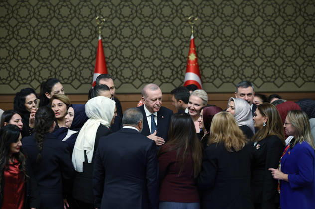 Türkei, Recep Tayyip Erdogan bei Veranstaltung zum Tag der Ortsvorsteher in Ankara