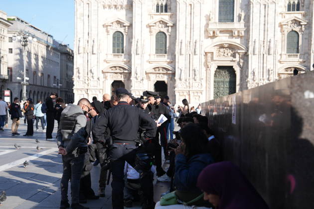Italien, Proteste gegen Minister Matteo Salvini in Mailand