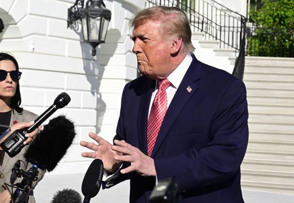 USA, Donald Trump gibt Pressestatement in Washington