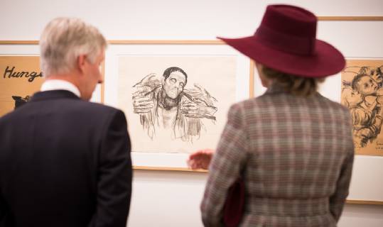 Berlin, Belgian royal couple visits KÃ¤the Kollwitz Museum