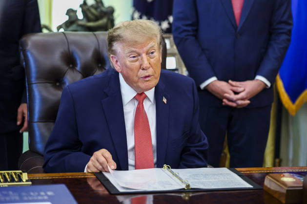 USA, press conference with Donald Trump in Washington