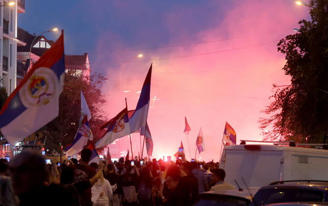 Serbia: Students protest against the government