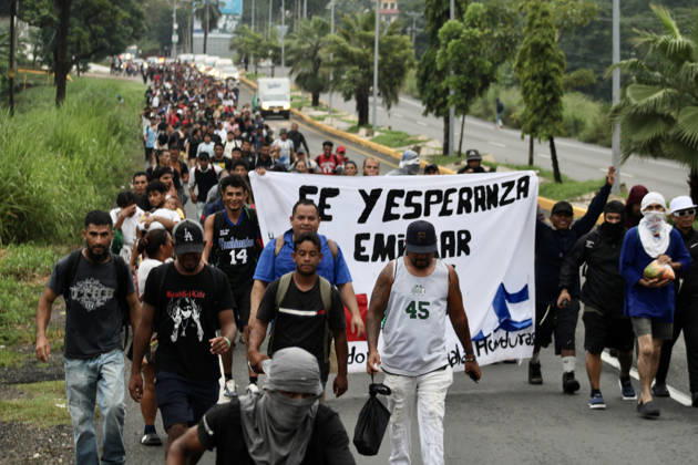 Mexico: Migrants from Central America are travelling from Tapachula towards the US
