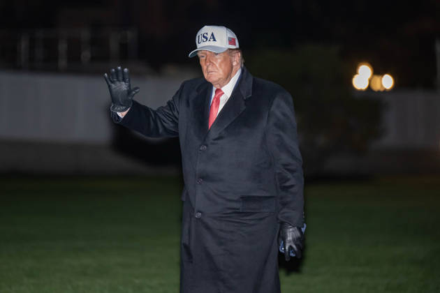 USA: Donald Trump on his return to the White House in Washington DC