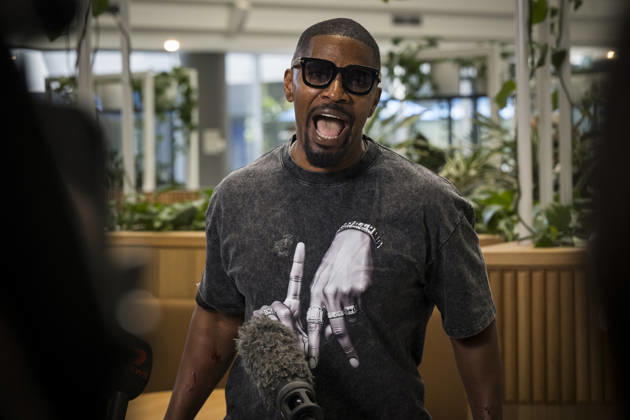 Celebrity, Jamie Foxx bei Dreharbeiten zu Deadlocked in Melbourne