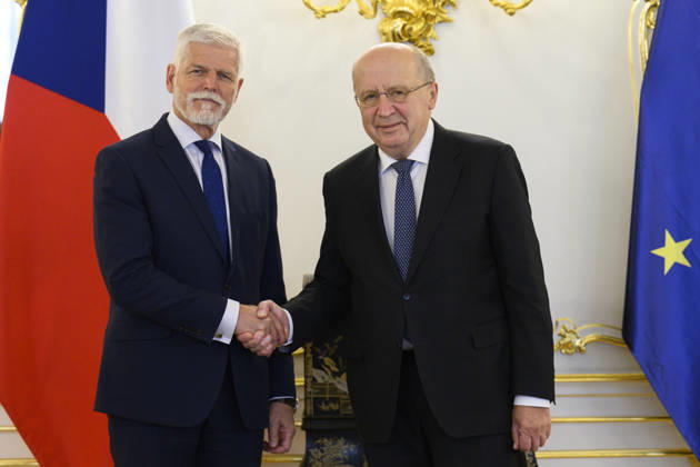 Czech Republic: Petr Pavel welcomes EU Commissioner Andrius Kubilius to Prague