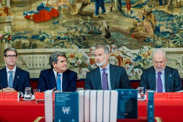 Royals, König Felipe VI. von Spanien leitet Sitzung der Stiftung Pro Real Academia Espanola