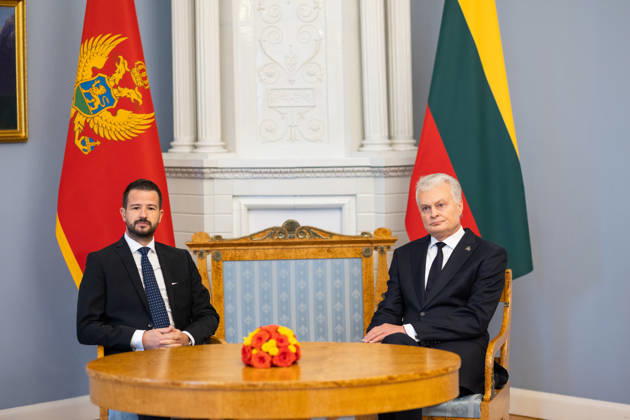 Vilnius, Gitanas Nauseda trifft Jakov Milatovic